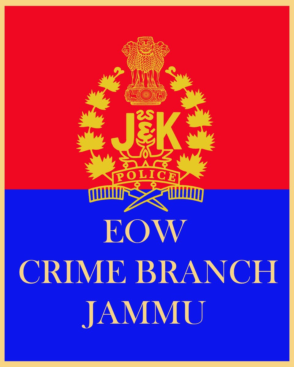 Crime Branch EOW Jammu tweet media