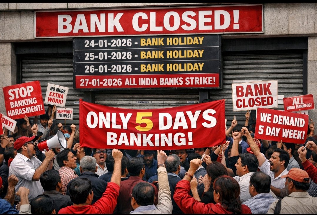 Productivity doesn’t come from longer hours, it comes from smarter systems.
5-Day Banking is already agreed—only approval is pending.
What’s stopping you?
#Approve5DayBankingNow
<a href="/narendramodi/">Narendra Modi</a> <a href="/fboioa_india/">Federation of Bank of India Officers' Associations</a> <a href="/nsitharaman/">Nirmala Sitharaman</a> <a href="/aajtak/">AajTak</a> <a href="/Gov/">Government</a> <a href="/DFS_India/">DFS</a>