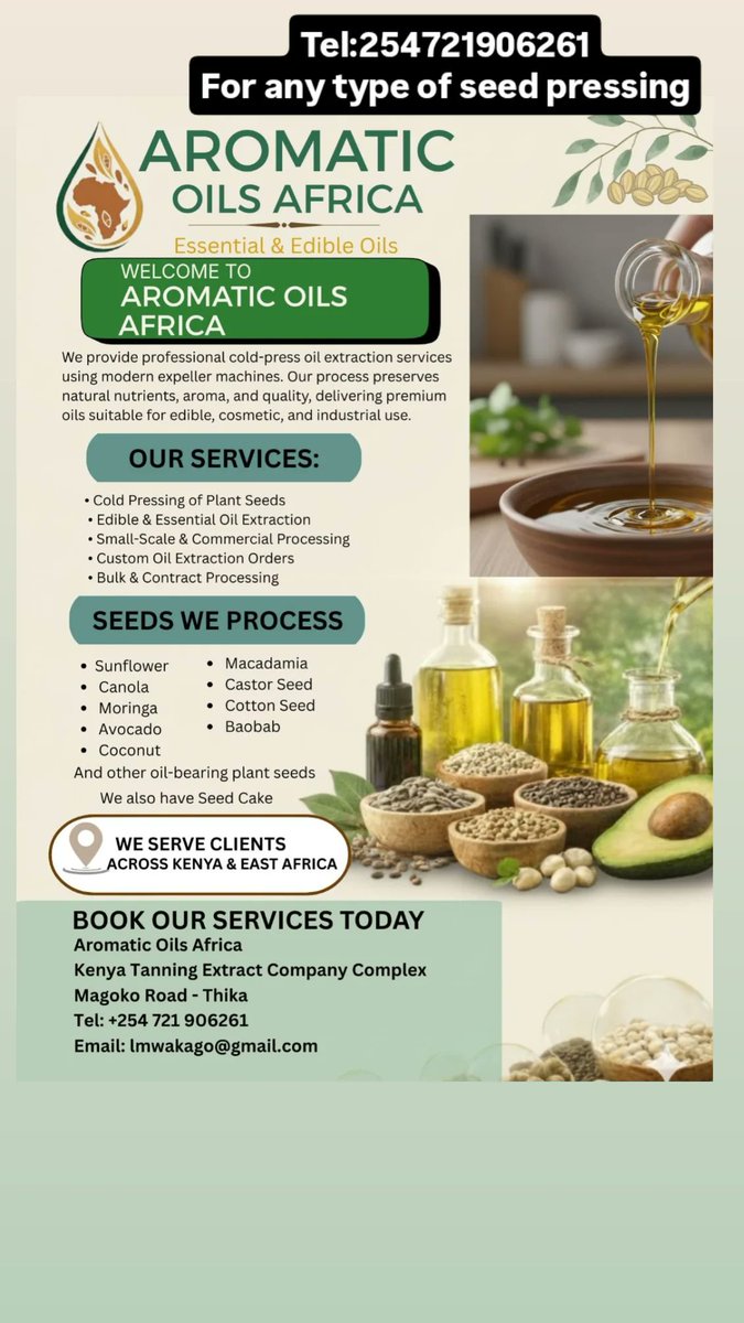 _charli_ee's tweet image. Cold pressing of plant seeds
Edible and essential oil extraction
Small-scale and  commercial processing
For sunflower, canola, Macadamia, Avocado, Coconut, Cotton seed, and Baobab.
#oilprocessing