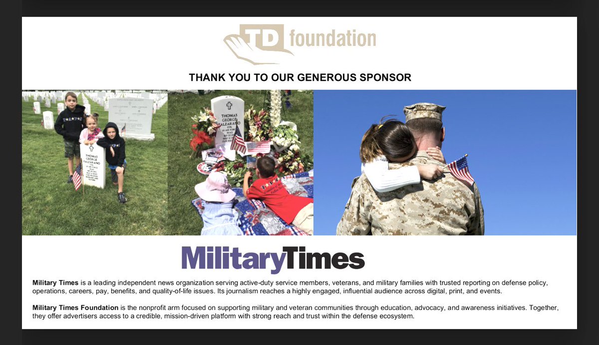 Thanks <a href="/MilitaryTimes/">Military Times</a>  
They care about innocent children impacted by war. 
Successes: tdfoundation.org/successes/
Learn more (video): tdfoundation.org/about-us/
Donate now: tdfoundation.org/donations/