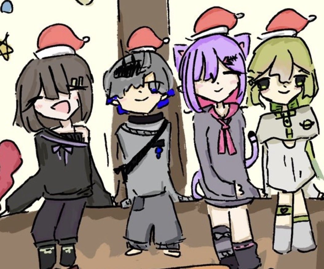 bitch team so cute!! 💗💙💜💚