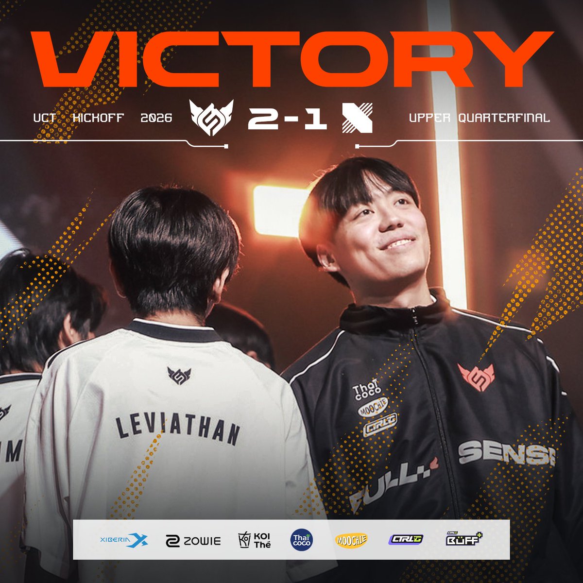Result of VCT Pacific 2026 Kickoff
2nd victory in the bag. Thank you for your support!🧡

FULL SENSE 2 - 1 DRX
BREEZE :  10-13
PEARL : 13-8
SPLIT : 13-8
.
#FULLSENSE #FSVALORANT #FSFLYHIGH #VCTPacific
#XIBERIA #ZOWIE #KOITheThailand #ไทยโคโค่ #moochiepetfood #CtrlG #CtrlGBuFF