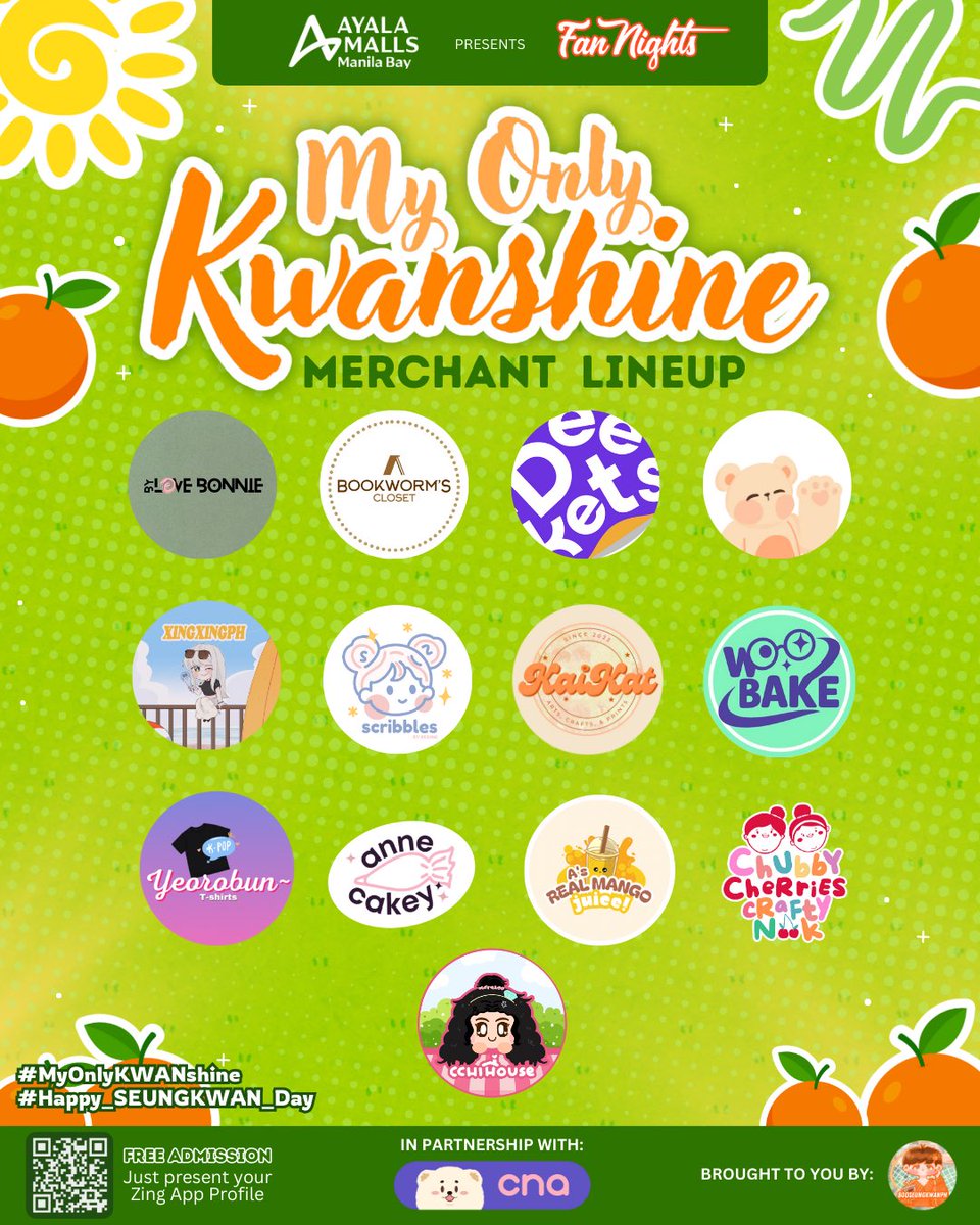 Ready ka na ba mag pa-budol? 💸

Check our official merchant line up for this year’s #MyOnlyKWANshine! This whole lineup feels loud, warm, and full of love pure of BOOenergy, through and through. ✨

Join us! 

📅 January 31, 2026
⏰ 11:00 AM – 8:00 PM
📍 Sun Garden, 5th Floor,