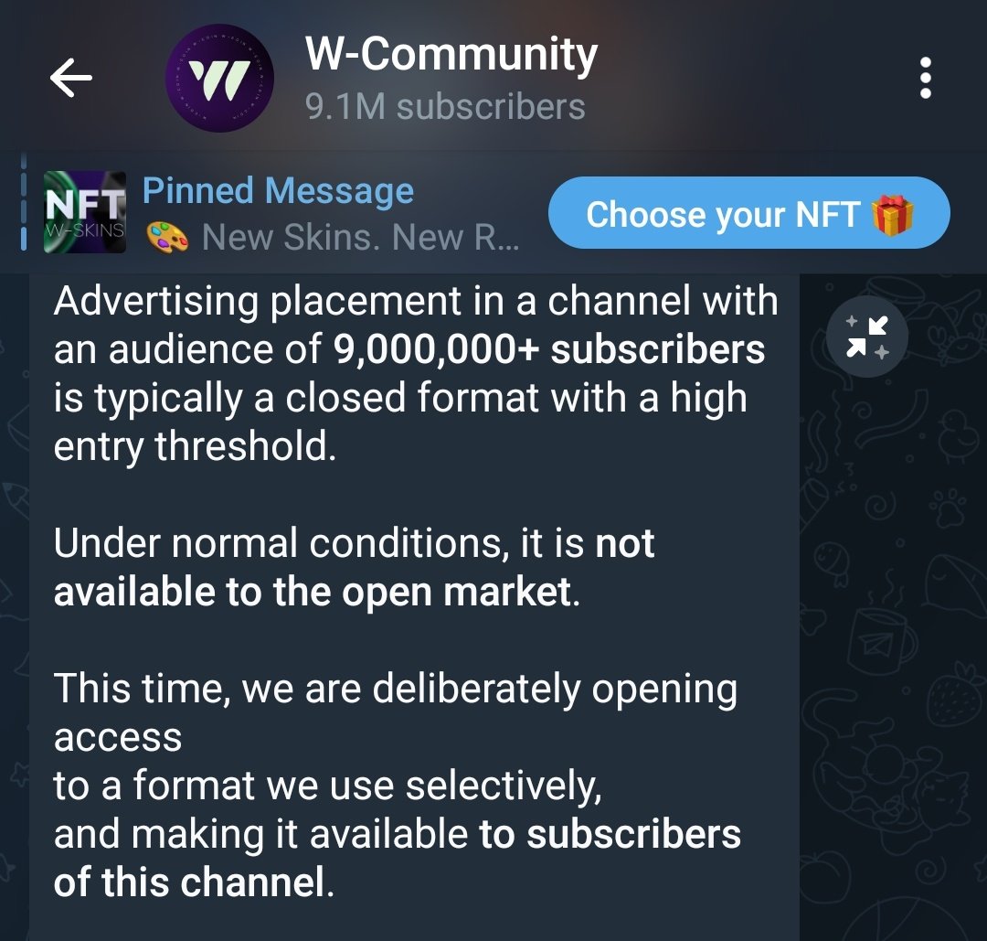 Mr_Jay_Pee's tweet image. So W-Coin ended up not giving us anything as airdrop after farming is for many months. 

Now they are using their channel for paid advert. This life no balances sha.