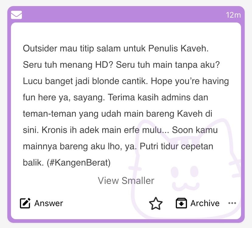 HeadWriothesley's tweet photo. Masih seputar titip salam ya.

Ada salam lagi untuk Lumine dari “M”, penulis Kaveh yang menang HD, dari sahabat Lynette yang jauh di luar sana, dan terakhir untuk Hu Tao dari tau lah siapa. #YTTA https://t.co/CY14sCHlUJ