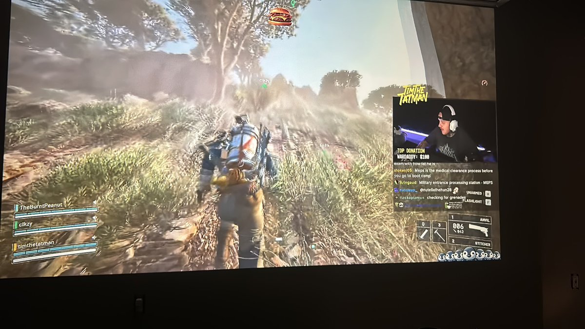 Only way to watch <a href="/timthetatman/">timthetatman👑</a> <a href="/notcloakzy1/">cloakzy YEP</a> <a href="/theburntpeanut/">theburntpeanut</a> is in your man cave on the 100inch projector