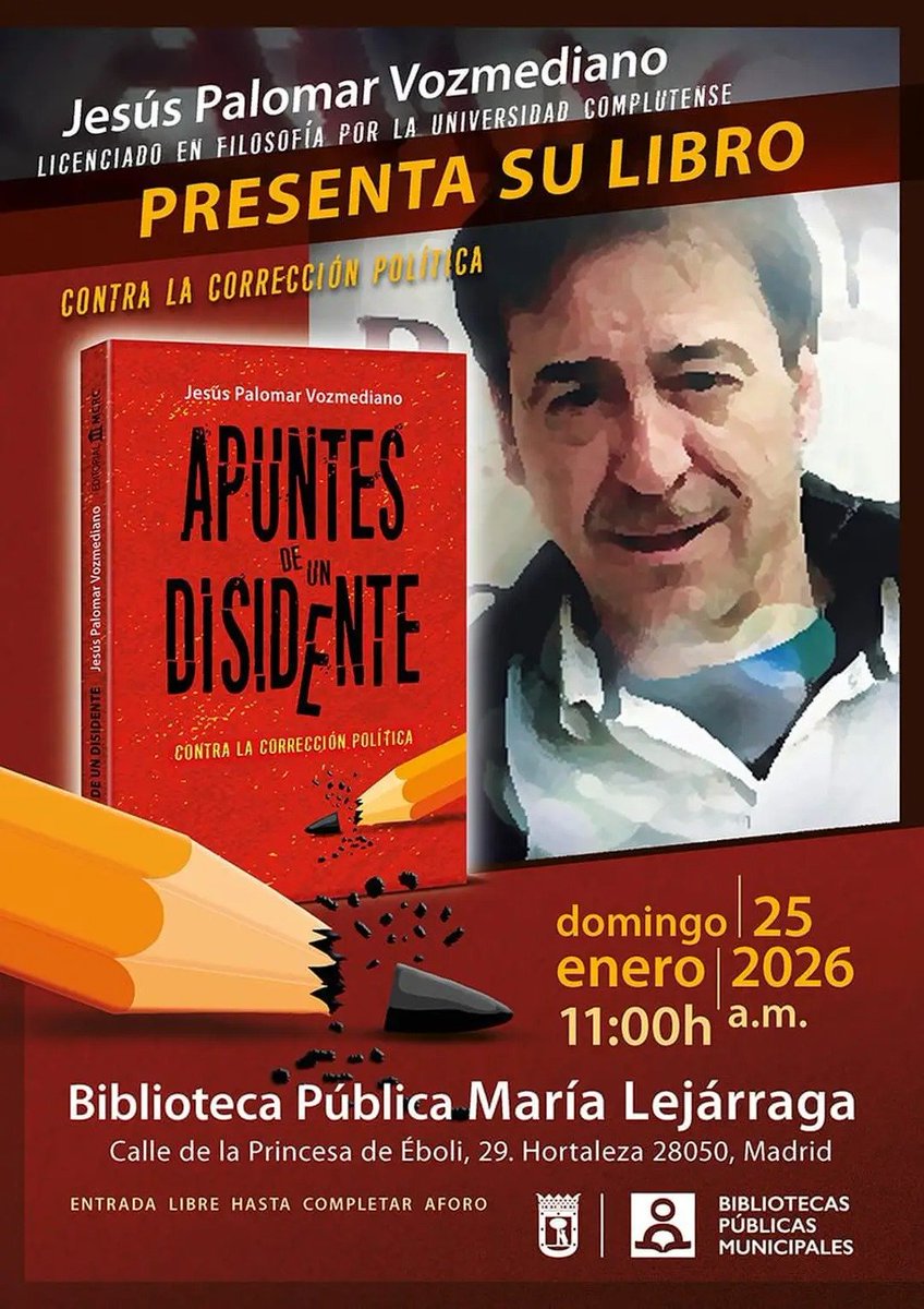 SebasNP's tweet image. Presentación del libro "Apuntes de un disidente" de Jesús Palomar.