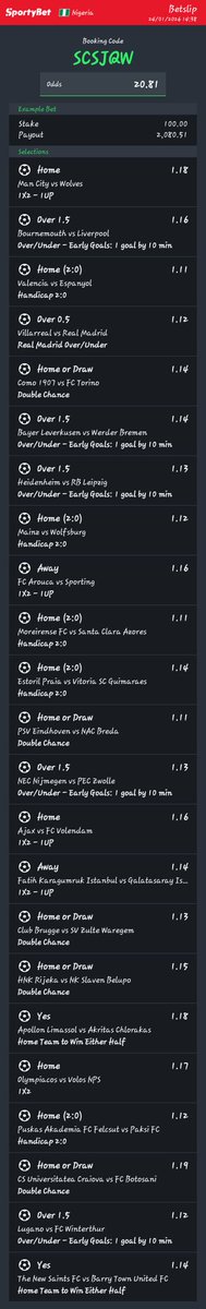 SCSJQW
20 odds 
Green Year sportybet.com/?shareCode=SCS…