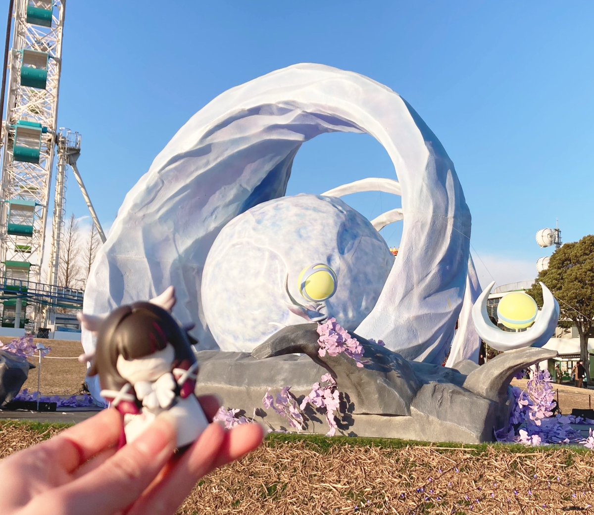 マザー牧場の原神コラボ行ってきたよ〜！ 新月神像と銀月の庭見れて