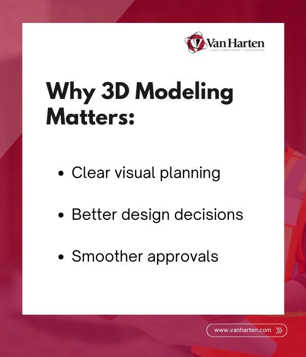 VanHartenSurvey's tweet photo. 3D modeling transforms complex sites into easy to understand visuals that support smarter planning.

Van Harten creates models that make planning easier. Explore more at https://t.co/H22cNhL9kc

#3DModeling #DigitalDesign #ProjectVisualization https://t.co/7yYo9JTV3x