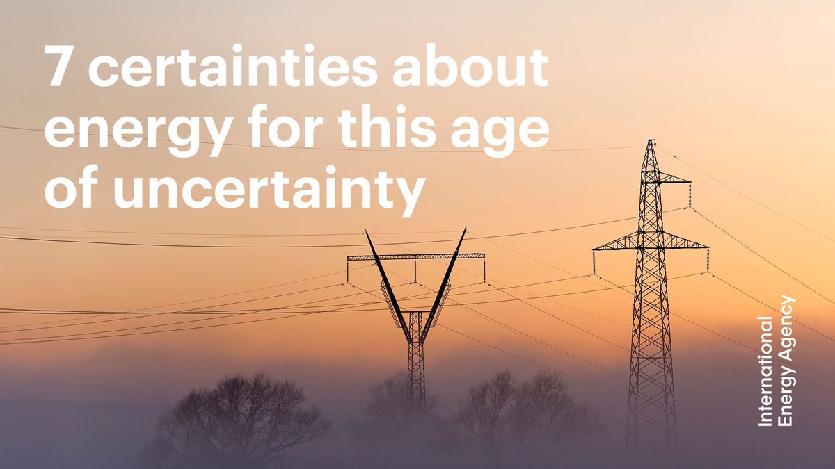 The global energy sector, like many others, is contending with a blizzard of uncertainties.

But even in this time of flux, some important trends can be identified with confidence.

In a new article, IEA’s <a href="/fbirol/">Fatih Birol</a> highlights 7️⃣ certainties about energy 👉 iea.li/4sKSXwR