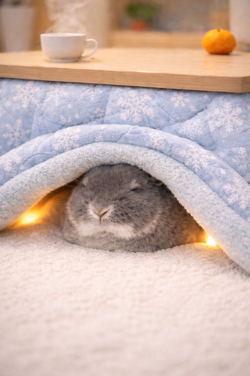 usa_vibi's tweet image. こんな寒い日はこたつでぬくぬく☺️
