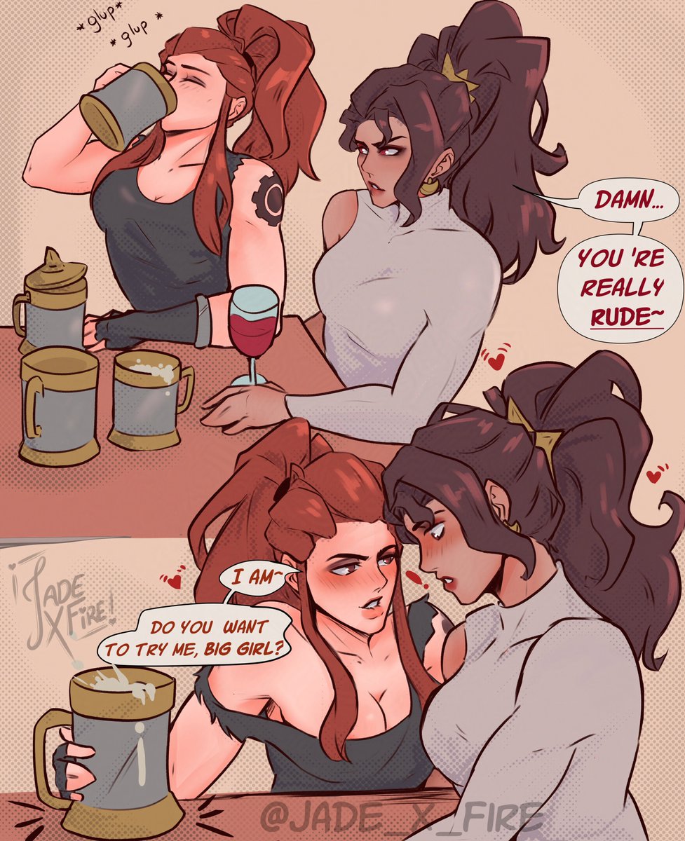 Jade_X_Fire's tweet image. Damn, little lady! 😳💓
 
[ Just fast scketch colored~ I haven't had much time, but I missed drawing my ship 🥰 ]

#SwordXShield #vendetta #brigitte #Overwatch2 #Overwatch2Fanart