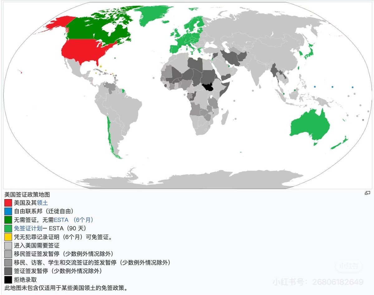 哪些国家的公民去美国可以免签❓ 截至2026年1月，以下国家或地区公民可免签证到美国旅游，加拿大公民可停留180天，其他停留时间为不超过90天：
