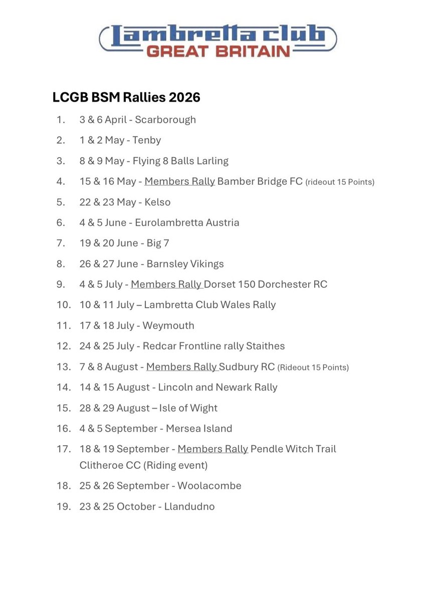 Lambretta Club of Great Britain (@lambrettaclubgb) on Twitter photo 