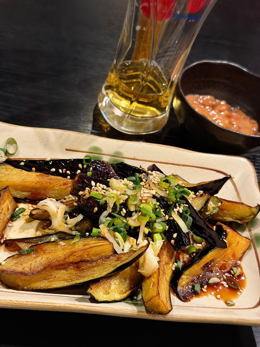 久しぶりの1人呑みで幸せナスうまーーーーー