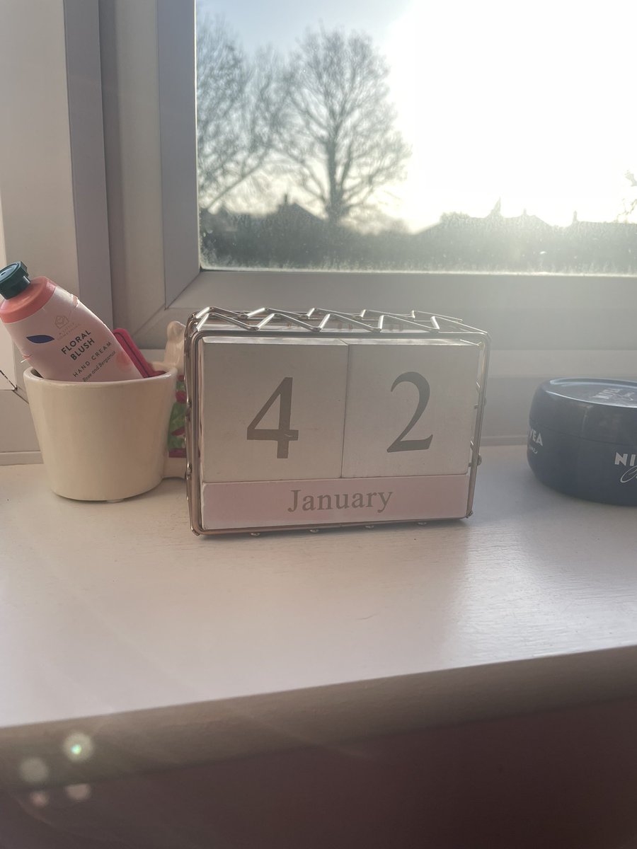Bex has a block calendar on her window sill that she changes independently, she usually ‘works it out’ by looking at her ‘what’s on times’ magazine rather than simply counting up a number. 
Sometimes she gets a bit muddled. 
Sometimes she gets it spot on…