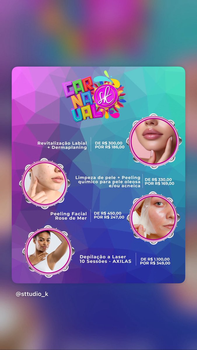 🎉🥳 O bloquinho de ofertas StudioK continua! Aqui o seu bem-estar e a folia são garantidos! ✨

📌Estamos localizados no Centro de Macapá, Rua Odilardo Silva, nº. 1488.
📲 (96) 98122-4740
