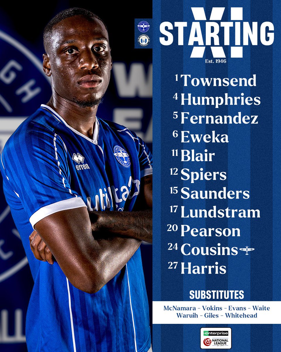 EastleighFC's tweet photo. Your STARTERS to take on Halifax 💙 https://t.co/8GQ0Rm3Sfs