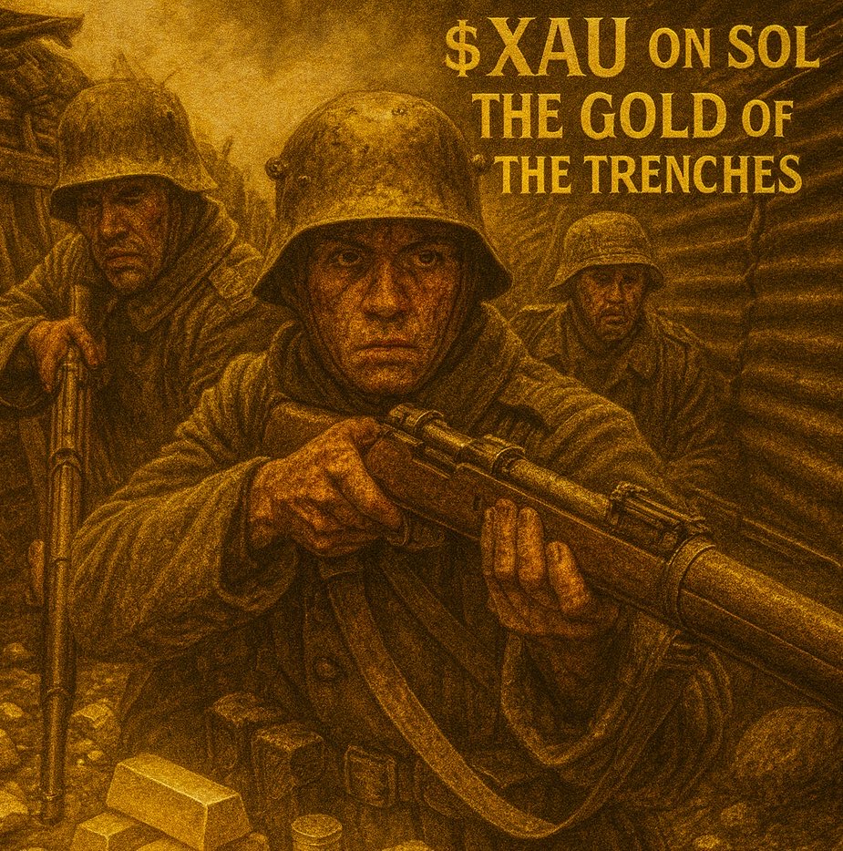 S0L0ox's tweet photo. Only the trenchers will notice the trenches gold $XAU early, not hype but smart money and long term vision🔥👀 https://t.co/7nCfMJIOqm
