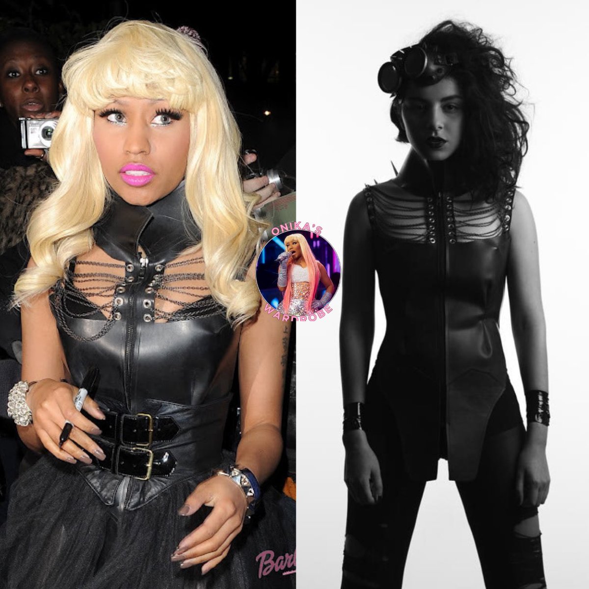 onikaswardrobe's tweet image. Nicki Minaj at Landmark hotel at 1am, for her appearance at Studio Valbonne nightclub

--Nicki wearing a Void of Course chained corset (2011)
#NickiMinaj
#fashion
#VoidofCourse
#barbie
#pinkfriday
#barbz