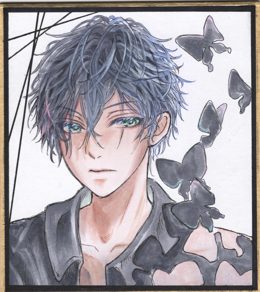 手描き #イラスト #コピック #アナログ #色紙 #創作