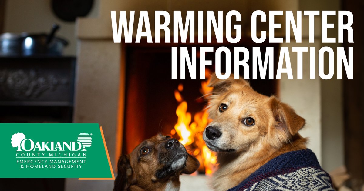 OakGovEM's tweet image. Looking for a place to warm up?  Check out the warming centers in #OaklandCounty ow.ly/qPGn50Y0mWJ #Staywarm