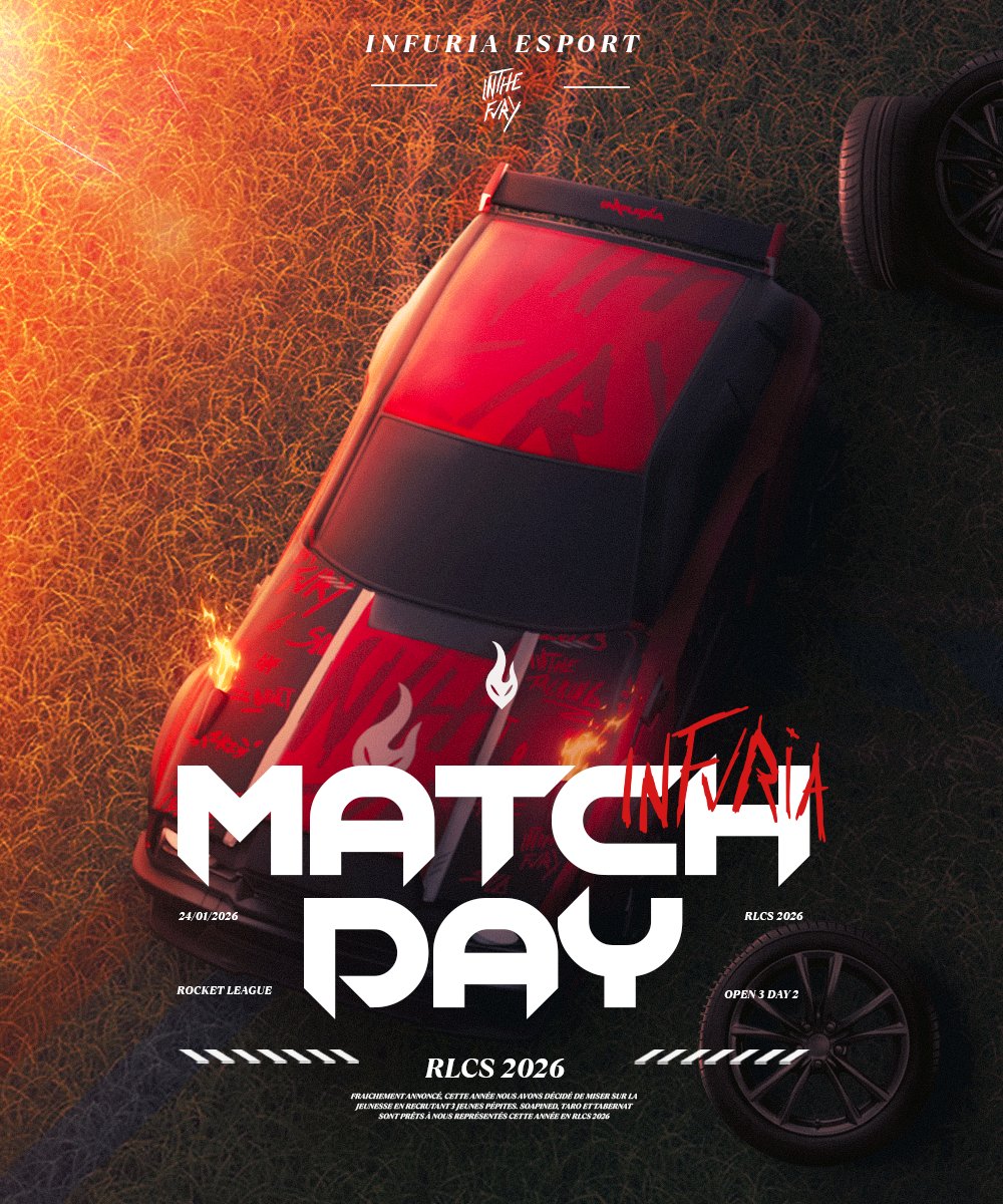🔴 #RLCS 2026 - EU Open Qualifier 2

Plus le droit à l'erreur ! 🚗

🗓️ 18:00 CET
📺 twitch.tv/infuriatv
🎙️ <a href="/InFuria_Chouka/">InFuria Chouka 🔥</a>

#INTHEFURY 🔴⚫️