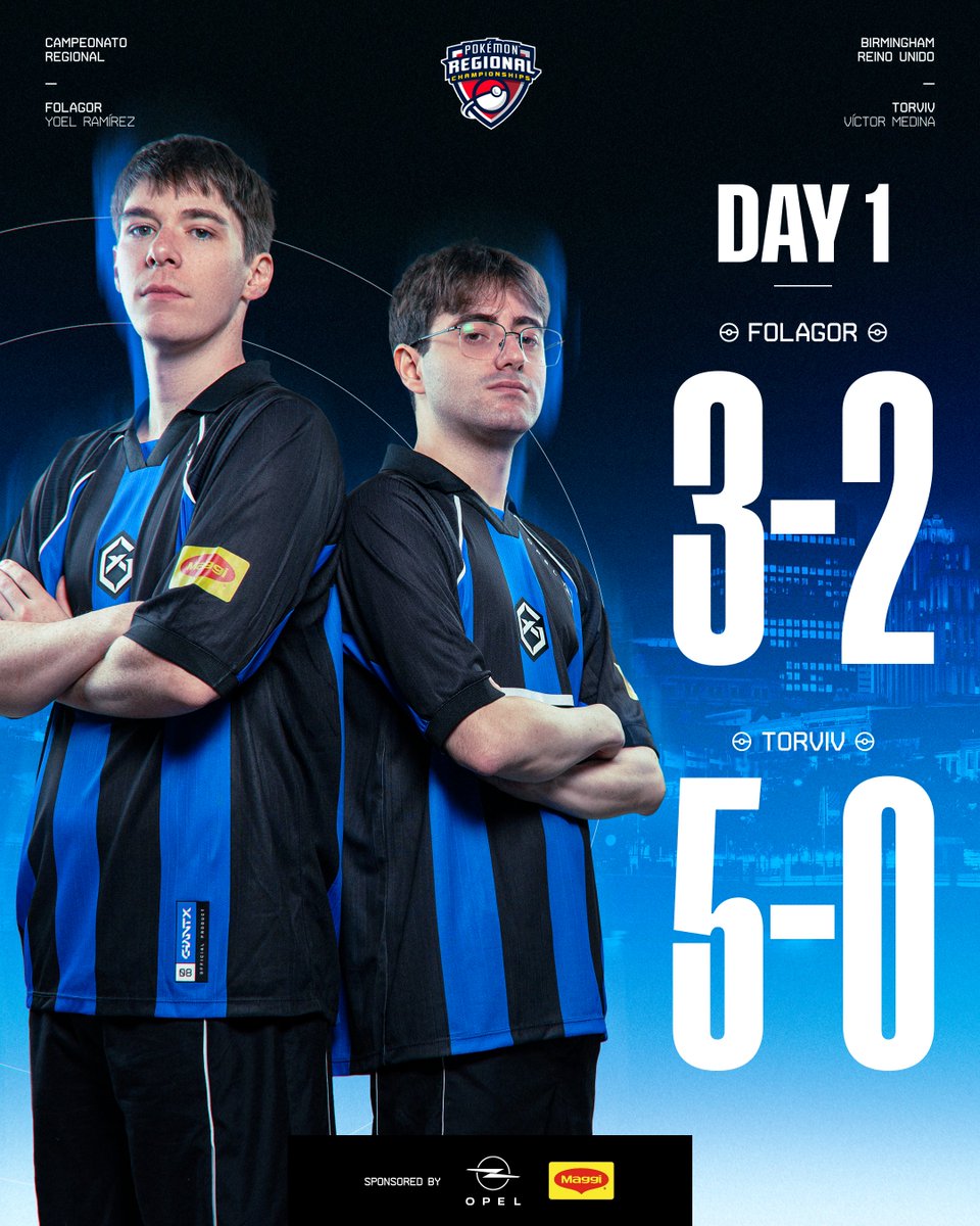 Repaso de marcadores en el ecuador del Día 1 📊 

🔹 <a href="/FolagoR/">FOLAGOR</a> ➡️ 3 - 2 
🔹 <a href="/TorvivVGC/">Torviv!</a> ➡️ 5 - 0  

📺<a href="/Oscar_BrockWah/">Oscar Brock</a> | <a href="/SrXamork/">Xamork</a>