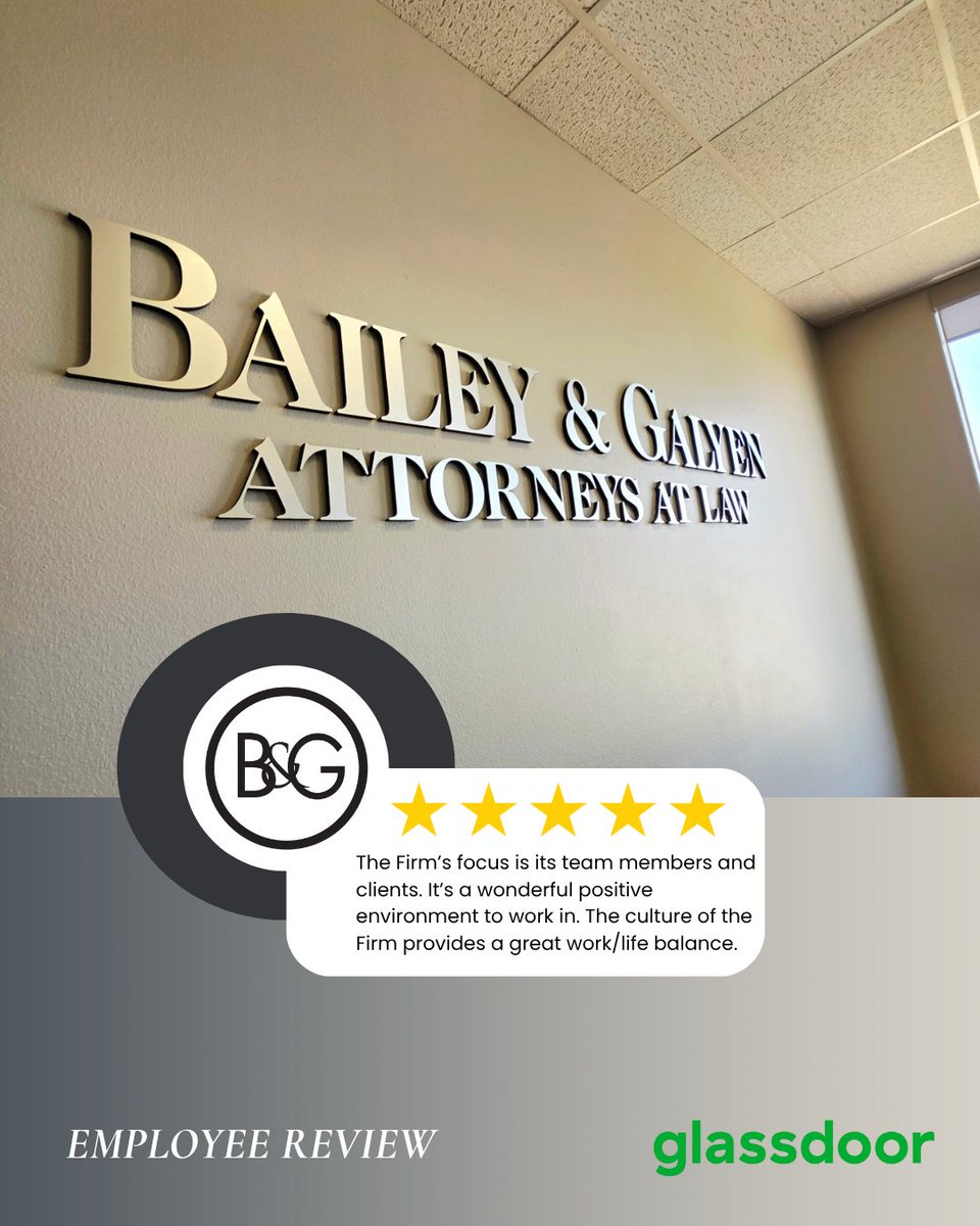 At Bailey &amp; Galyen, we strive to create a positive workplace where our team can thrive. 💼✨ 'It's a wonderful, positive environment to work in.'