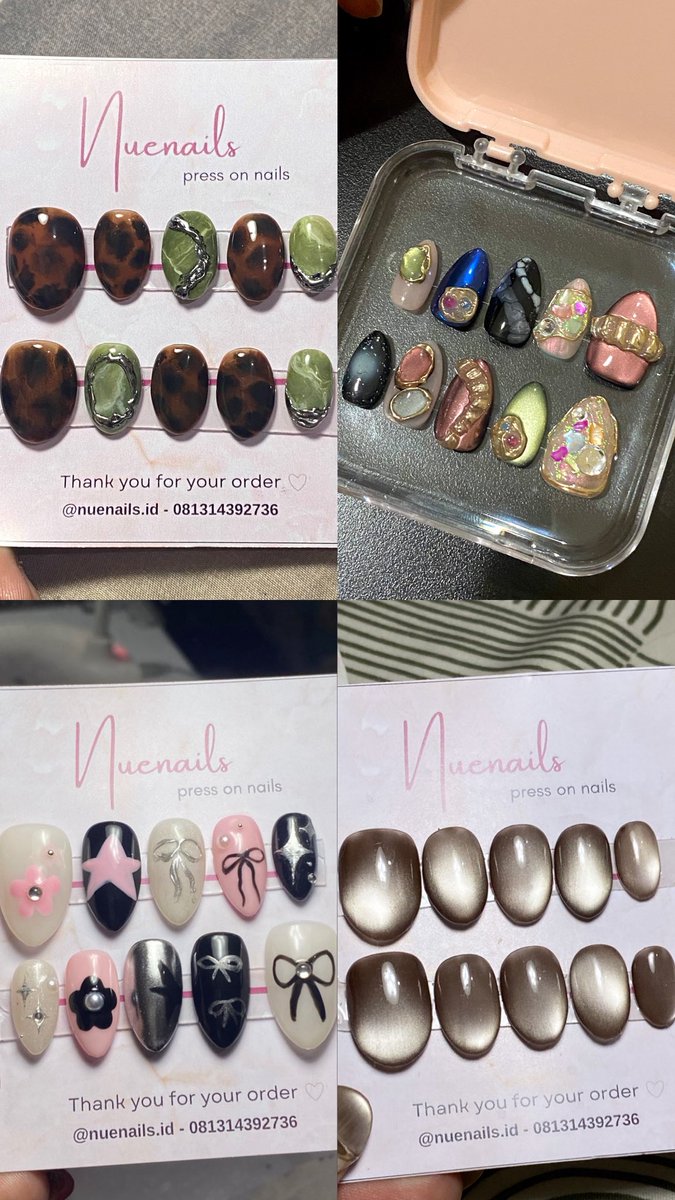 ✨ NUENAILS GIVEAWAY ✨
FREE 1 set press-on nails &amp; bisa pilih design dari pilihan di bawah 🤍

How to join:
1️⃣ Follow akun ini <a href="/natasxya/">ɳ</a> &amp; IG Nuenails: @/nuenails.id
2️⃣ Reply design yang kamu mau + kenapa Nuenails harus pilih kamu!

Good luck &amp; have fun✨
