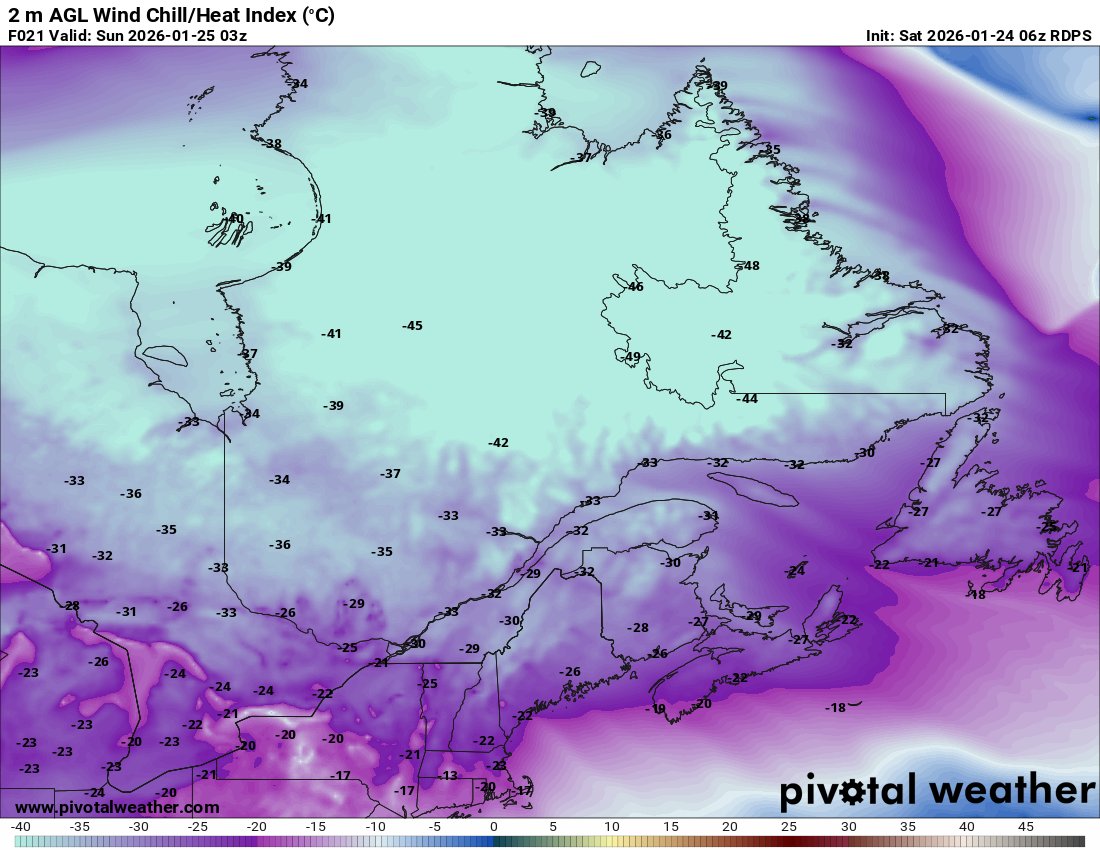 kellymbutt's tweet image. Cold wind chills for all of #NLwx tonight (and into tomorrow).

Newfoundland will feel like the -20s to near -30, except -30s for parts of the GNP.

Labrador wind chills: -30s and -40s except feeling like -50 for Lab West.