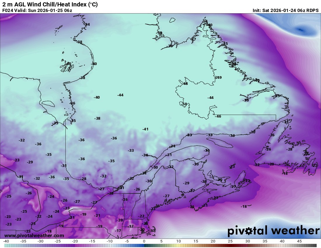 kellymbutt's tweet image. Cold wind chills for all of #NLwx tonight (and into tomorrow).

Newfoundland will feel like the -20s to near -30, except -30s for parts of the GNP.

Labrador wind chills: -30s and -40s except feeling like -50 for Lab West.