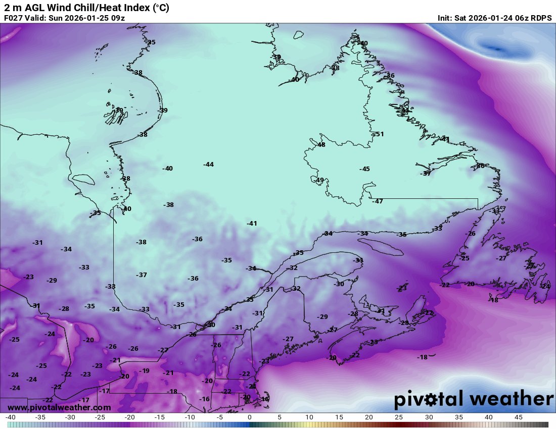 kellymbutt's tweet image. Cold wind chills for all of #NLwx tonight (and into tomorrow).

Newfoundland will feel like the -20s to near -30, except -30s for parts of the GNP.

Labrador wind chills: -30s and -40s except feeling like -50 for Lab West.