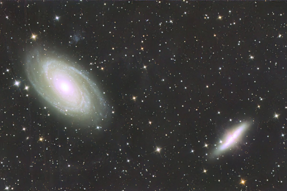 2026年1月17日に撮影した、M81，82です。
東洋天文同好会の観測会に行ってきました。
花立自然公園（茨城県）
笠井GS-200R＋RD0.8　F6.4 1299mm ZWO2600MCPro
EM-200TEMMA3　300sｘ24　Gain100　－20℃
PixInsight　BTX　Photoshop　TopazDeNoiseAI　
少しトリミングあり