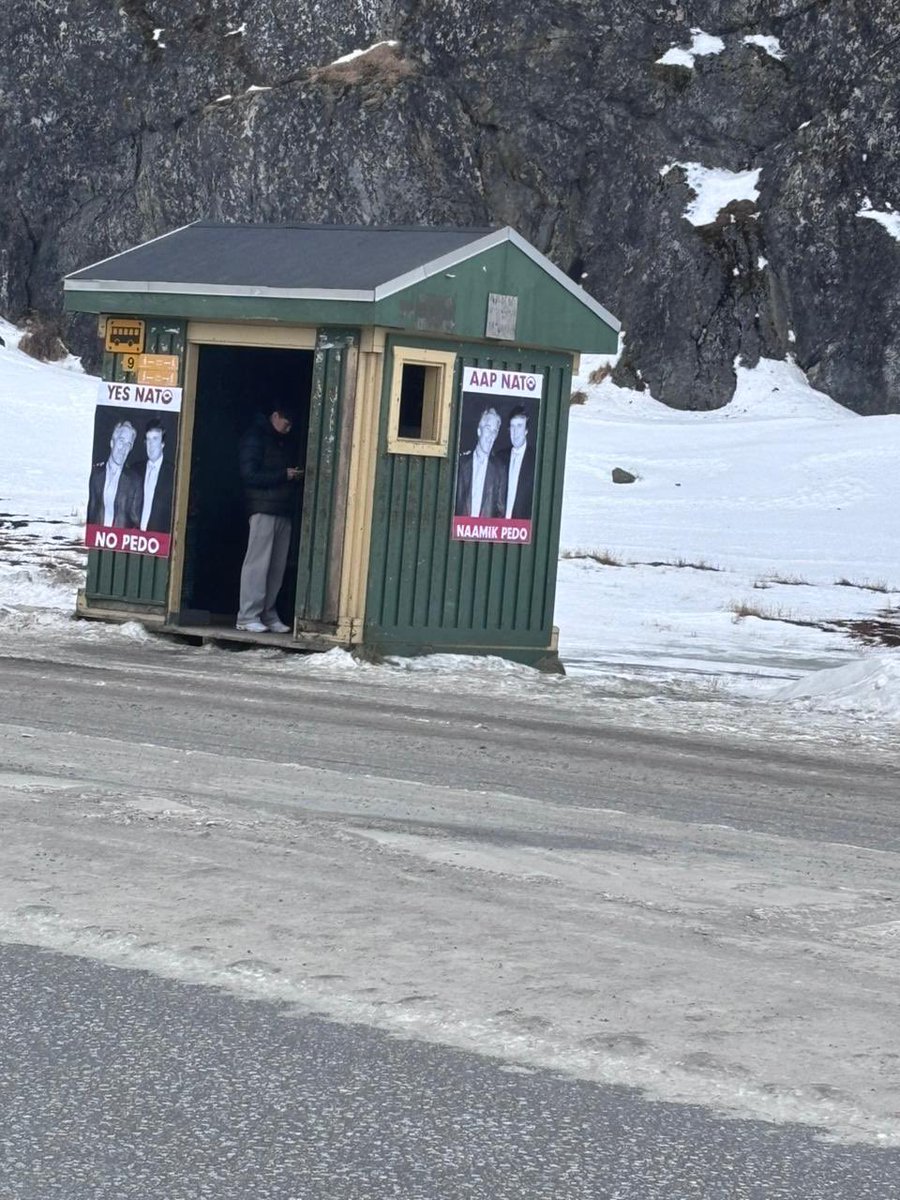CaitlinDoornbos's tweet image. Protesters plastered Greenland with posters showing a photo of President Trump alongside Jeffrey Epstein and the slogan, “YES NATO, NO PEDO,” blasting the president’s push to acquire Greenland — even after he insisted Thursday he wouldn’t launch a military invasion.