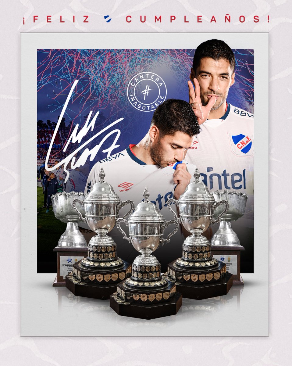 🎉 ¡Feliz cumpleaños, <a href="/LuisSuarez9/">Luis Suárez</a>! 

Orgullo eterno de Nacional 💙🤍❤️

💬 Dejale tu saludo al tricampeón uruguayo 🏆