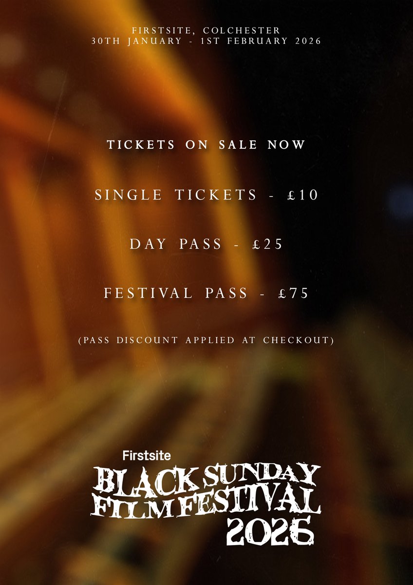 ONE WEEK TO GO! 

Next weekend we once again take over the Firstsite Cinema, Colchester, for an unforgettable three day celebration of independent genre cinema on the big screen!

Love indie horror? Come, join us!

🎟️ firstsite.uk/event_categori…