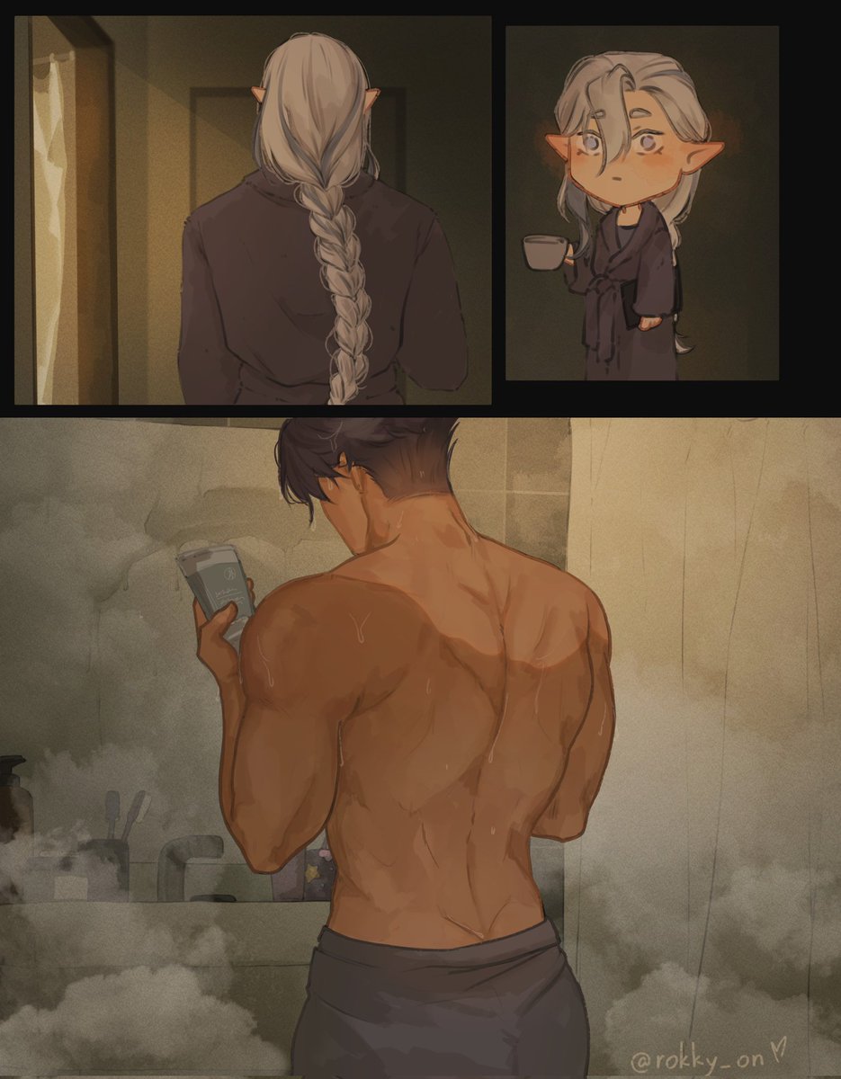 rokky_on's tweet image. Domestic headcans 🤲❤️
#wriolette #wriothesley #neuvillette