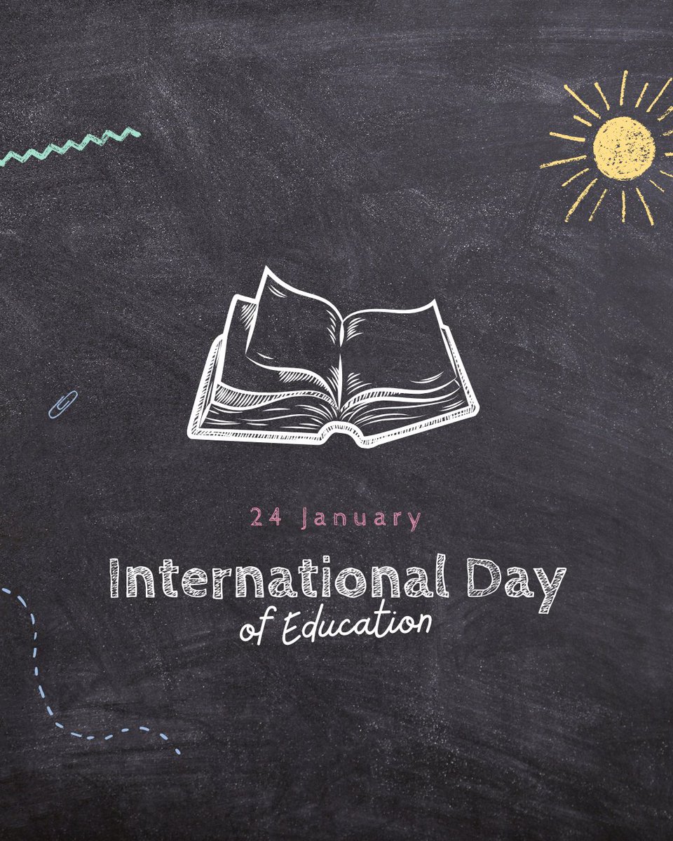 📚✨ Happy International Day of Education! 🌐📖 Today, we celebrate the power of education to transform lives and build a better world. 🌍🎓 

Let's recognize the importance of quality education for all, empowering individuals and communities to reach their full
