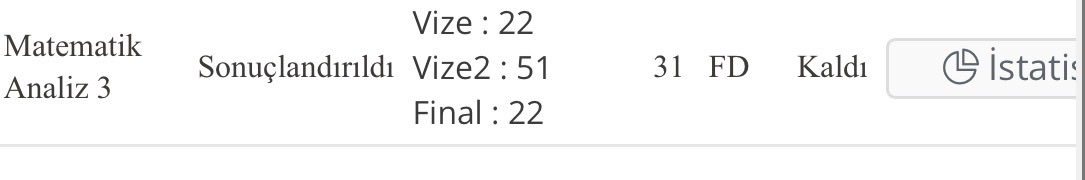 ufak bi sıkıntımız var