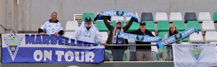 A Sevilla fuimos con la esperanza de romper la mala racha y la rompimos!!! Siempre con mi equipo. #SiempreMarbella (Foto <a href="/marbella_fc/">Marbella FC</a> )