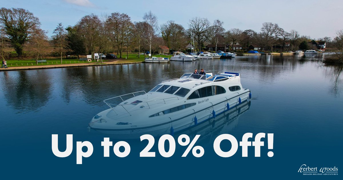 Last chance to save on your 2026 boating holiday ⚓

10% off for all customers

Loyalty customers can save up to 20% with their discount code

Offer ends 31 Jan

👉 herbertwoods.co.uk/boating-holida…
📞 0800 144 4472