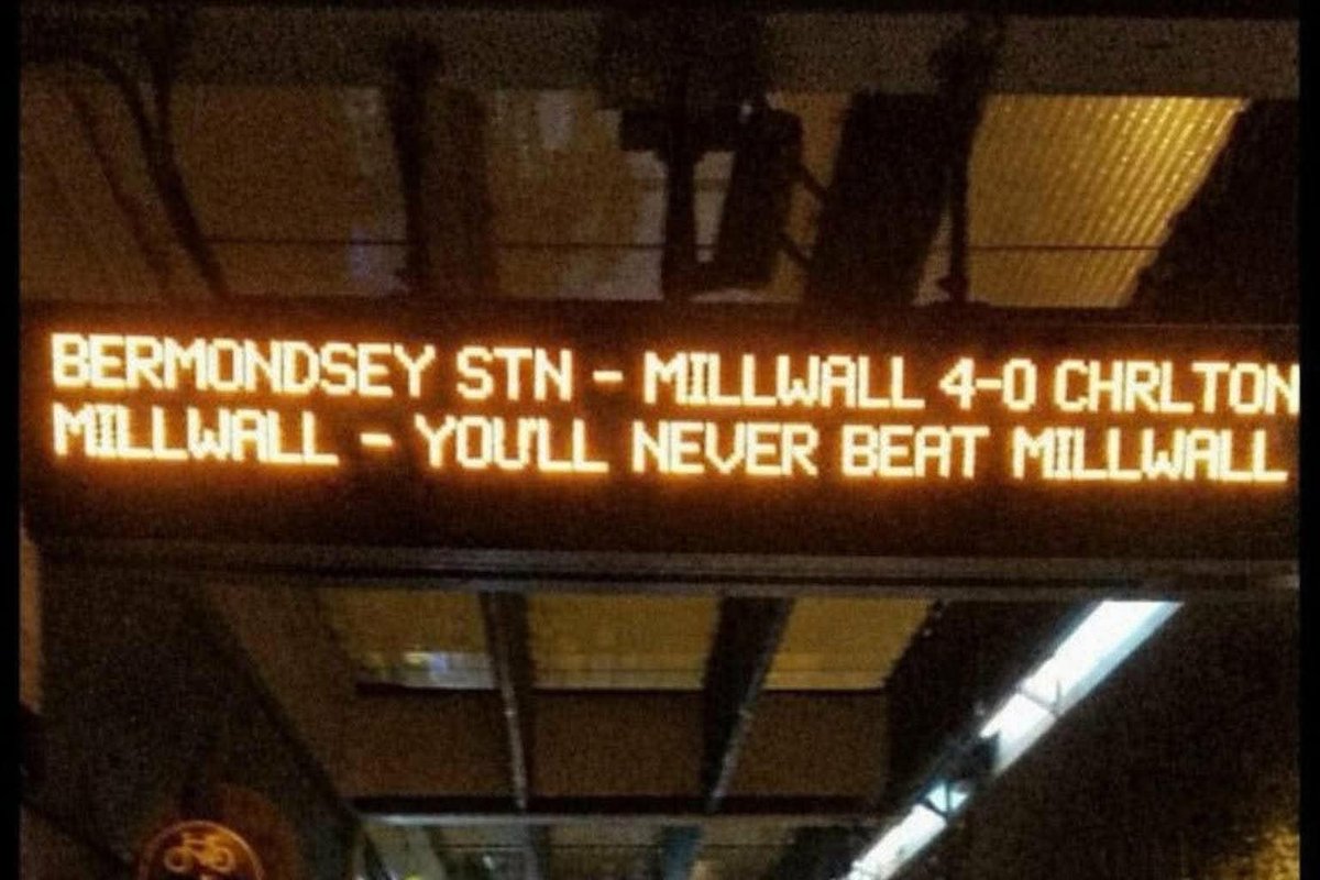 LETSAVEIT_METTV's tweet image. Got to love this from the staff at Bermondsey Station #millwall