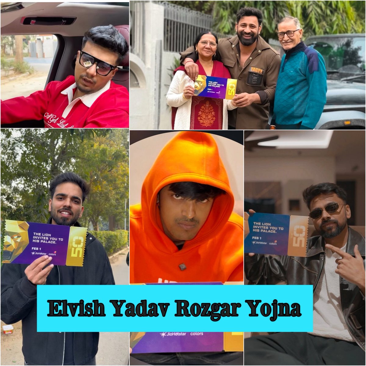 #ElvishYadav Rozgar Yojna working 🤣The 50 contestants on Elvish name