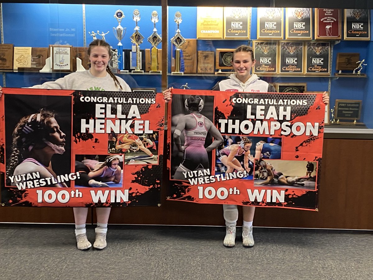 Congratulations to Ella Henkel and Leah Thompson for  their 100th career wins!