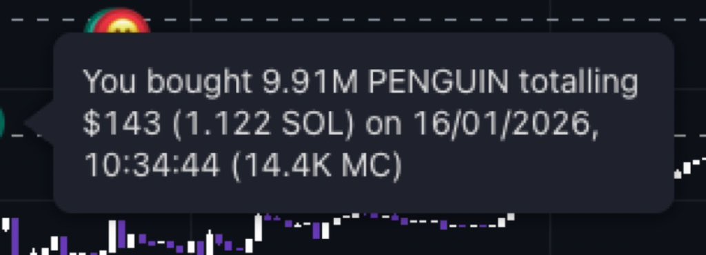 saracrypto_eth's tweet image. 6 days ago I aped 1 $SOL into $PENGUIN at $14k mc after calling it in my inner circle (5000x)

I Just opened it and it’s already above $1,000,000 

I will give away $1000 to 5 lucky followers.

LIKE 
RT 
Comment “Me” 

winners will be picked by Grok in 24h, must be following.