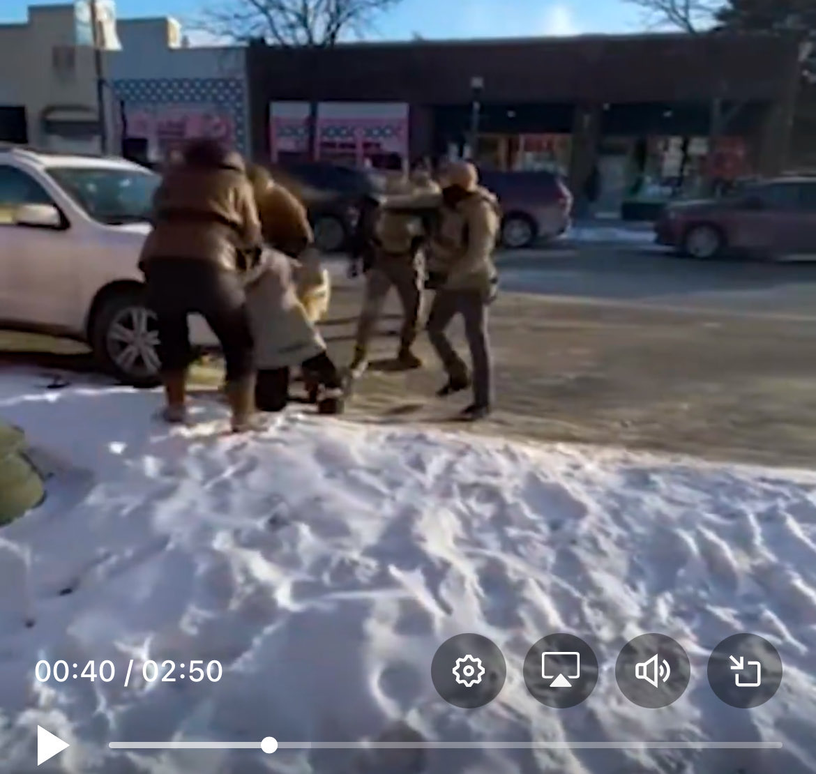 adamscochran's tweet image. 20/xx

Once they are on the ground the agent continues to pepper spray them.

As they are coughing and blinded, an agent GRABS the man and drags him back into conflict.