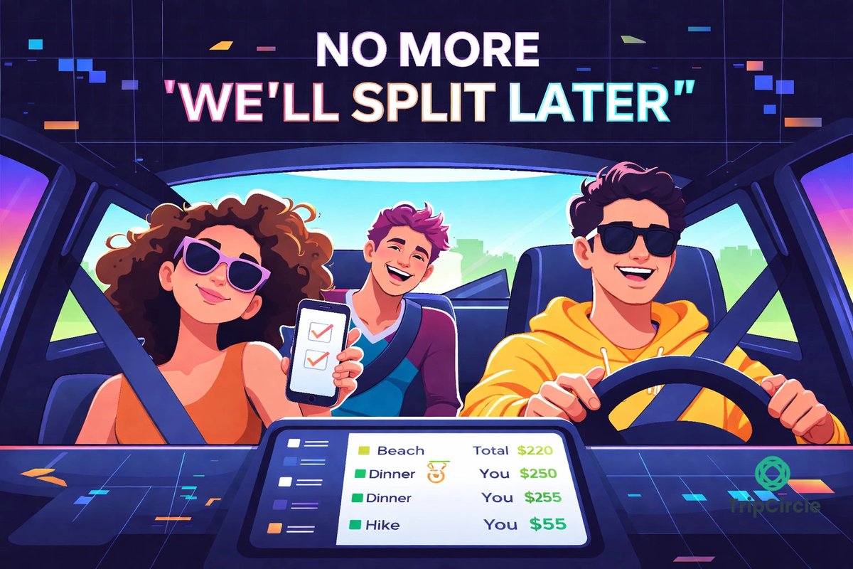 TripCircleHQ's tweet photo. That “we’ll split it later” feeling just hit the chat. Oops.  Skip post trip debt stress! TripCircle tracks expenses as you go, so everyone’s happy and the math is easy. Join the beta waitlist at https://t.co/xGf0PjlJgG  #TravelHacks #TripCircle #GroupTrip #TravelBudget https://t.co/vKJ8mkiDVe