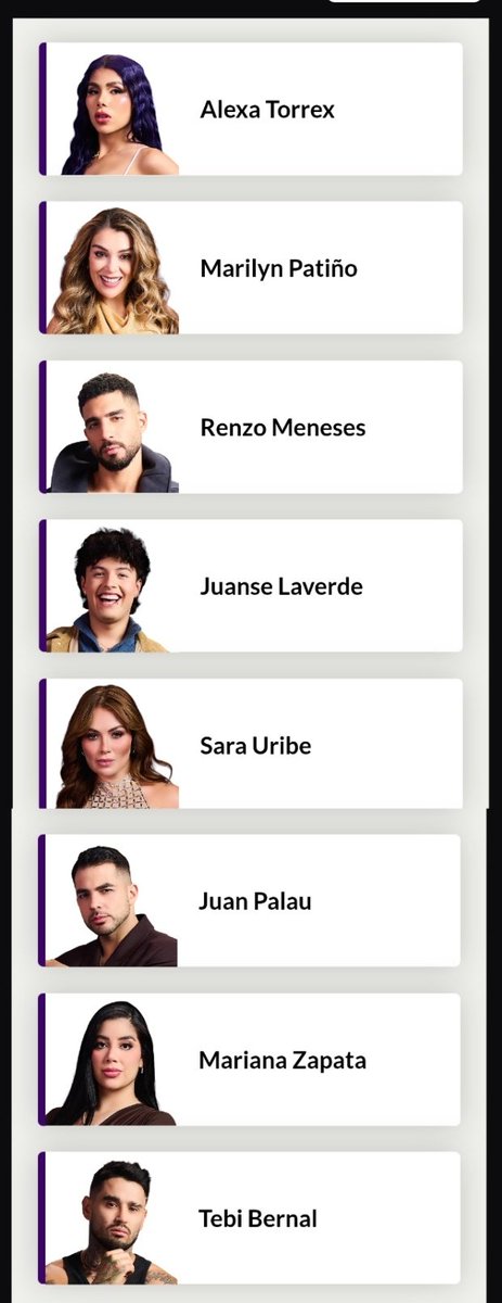 realistarating's tweet image. Quién será el segundo eliminado que esté domingo abandone #LaCasaDeLosFamososCol3 #Alexa #Marilyn #Renzo #Juanse #Sara #JuanPalau #MarianaZapata #Tebi #LaCasaDeLosFamososColombia